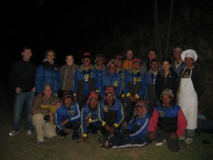 50. The group plus porters at end of Day 1 of Inca Trail