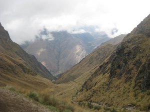 64. From whence we came - The view from Dead Woman's Pass, Day 2 Inca Trail