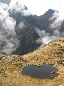 75. Alpine Lake just below Runquraqay pass, Day 3 of Inca Trail