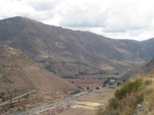 137. View of valley around Pisac from ruins