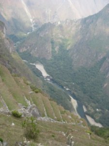128. Agricultural Terraces and River Urubamba at Machu Picchu