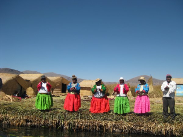 15. Inhabitants of the Uros Islands, Lake Titicaca