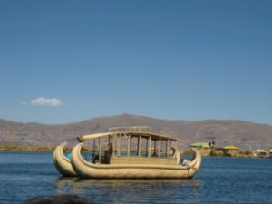 17.Typical boat - Uros Islands, Lake Titicaca