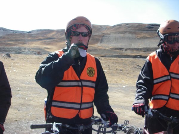 10. Taking a swig of the local firewater before riding the World's Most Dangerous Road