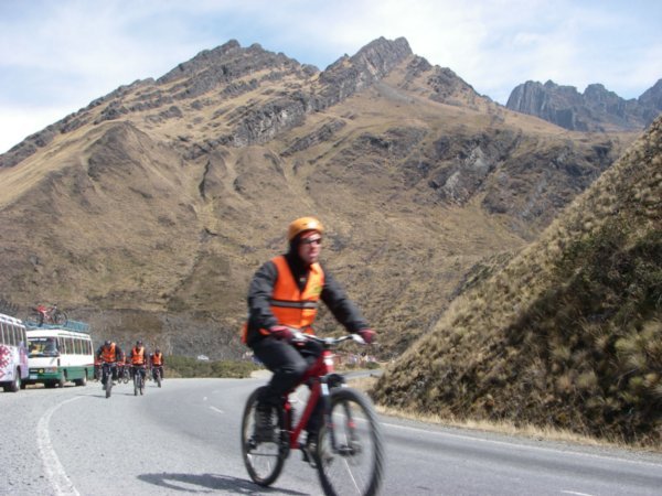 16. Riding the top section of the World's Most Dangerous Road
