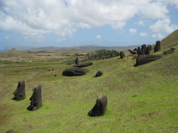 25. Maoi on the side of Rano Raraku, Easter Island