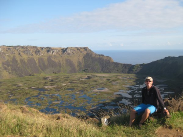 53. Sat on the edge of Rano Kau, Easter Island
