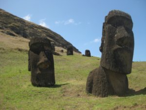 31. Maoi on the side of Rano Raraku, Easter Island
