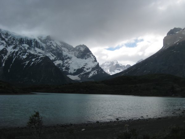 72. Looking up the French Valley with Lake Nordenskjold in the foreground, Torres Del Paine NP
