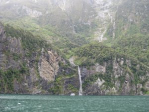 58. Waterfall on Milford Sound
