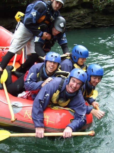 19. Clowning around in the raft, River Valley