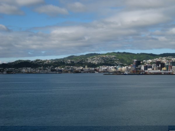 6. Looking back across Wellington harbour from the interislander
