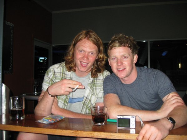 2. James & Rich on a night out in Nelson