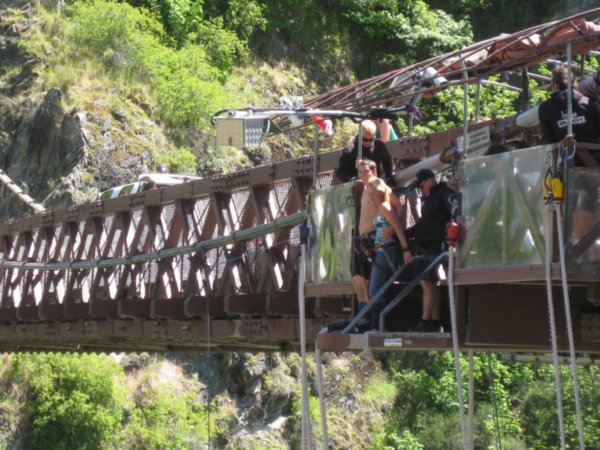 3. Tim & one of the swedish girls jumping the 'K' bridge, Queenstown