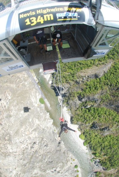 17. Jumping off the Nevis bungy, Queenstown