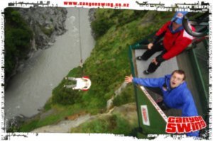 31. Doing a somersault strapped to a chair on the canyon swing, Queenstown
