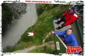 32. Doing a somersault strapped to a chair on the canyon swing, Queenstown