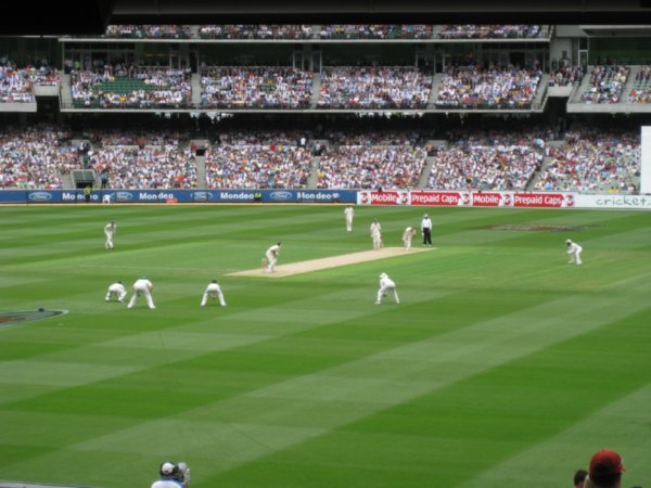 23. Action from the first session of the boxing day test