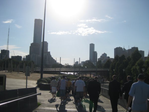 30. The crowd disperses from the MCG