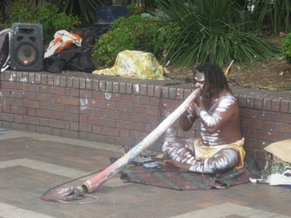 40. Aboriginal dude playing the didgeridoo, Sydney