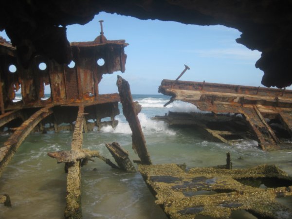 22. An arty shot of the Maheno shipwreck, Fraser Island