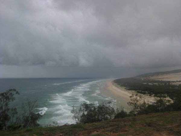 35. View down the Fraser Island coastline from Indian Head