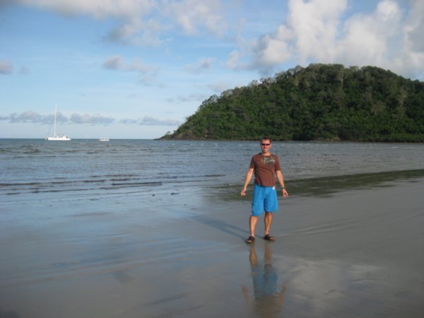 30. Stood on Cape Tribulation beach with Cape Tribulation in the background
