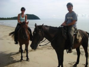38. Me and Sarah on Ned and Morgan, Myall Beach, Cape Tribulation