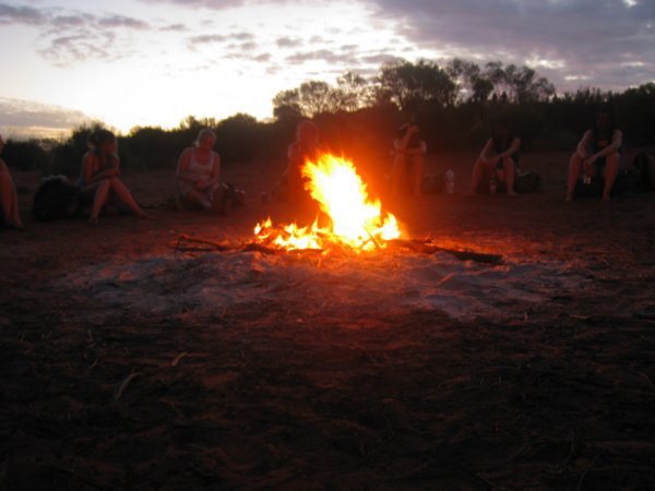 31. Sitting around the fire, Curtin Springs