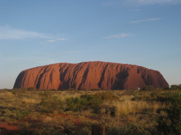 56. The changing colours of Uluru at sunset