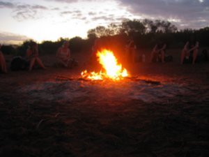 31. Sitting around the fire, Curtin Springs