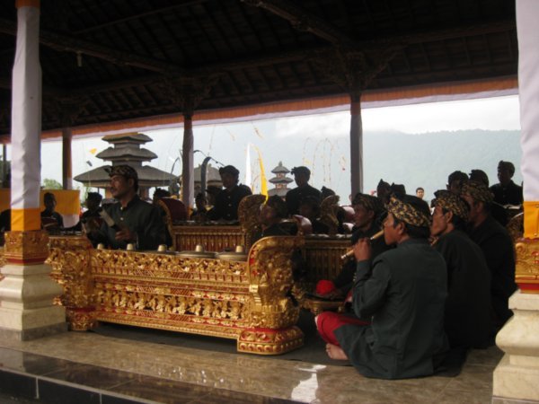 14. Traditional Balinese music being played at Ulun Danu Bratan temple