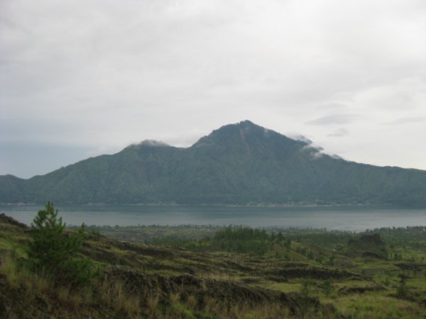 57. Lake Batur with Gunung Abang in background, Bali