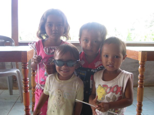 8.The children at my guesthouse get in on the picture, Moni, Flores