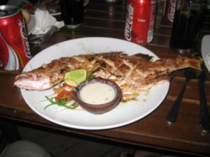 29. Snapper after being cooked, Gili Trawangan