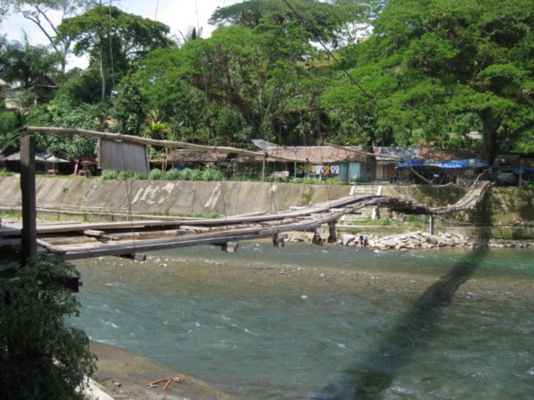 1. The bridge across the river at Bukit Lawang, Sumatra