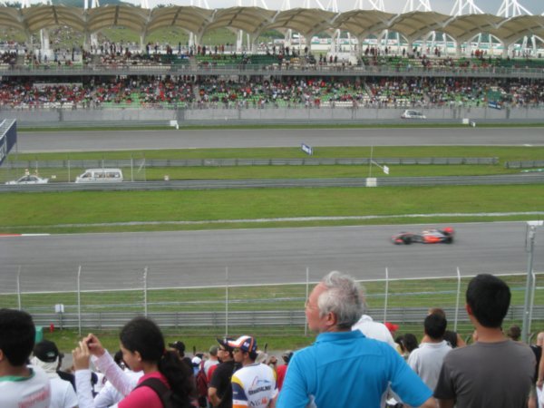18. Lewis Hamilton goes past at the Malaysian Grand Prix