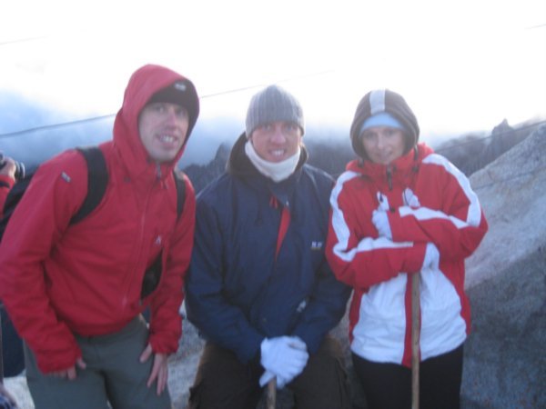11. Me, Mikkel & Anne cold but satisfied at the top of Mount Kinabalu