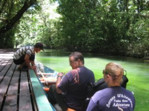 11. Byron & Meghan in the longboat, Gunung Mulu National Park