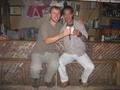 32. New friends sharing a beer at the end of the trek....Me & John in his bar, Bario