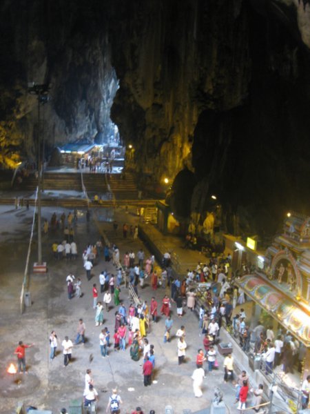 9. Hundreds of Hindu worshippers in Batu Caves, Kuala Lumpur
