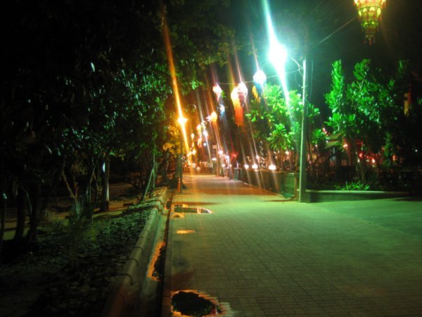40. Deserted lantern lined street, Ao Nang