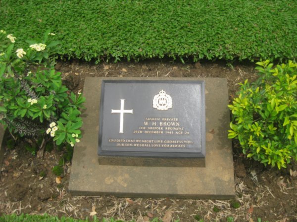 4. Gravestone of POW killed in the construction of the 'death railway', Kanchanaburi