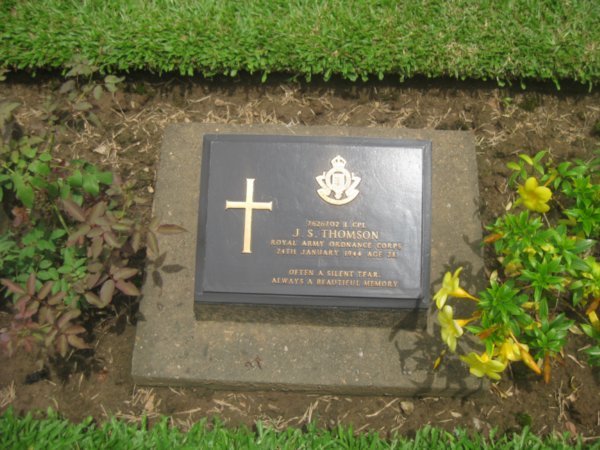 7. Gravestone of POW killed in the construction of the 'death railway', Kanchanaburi