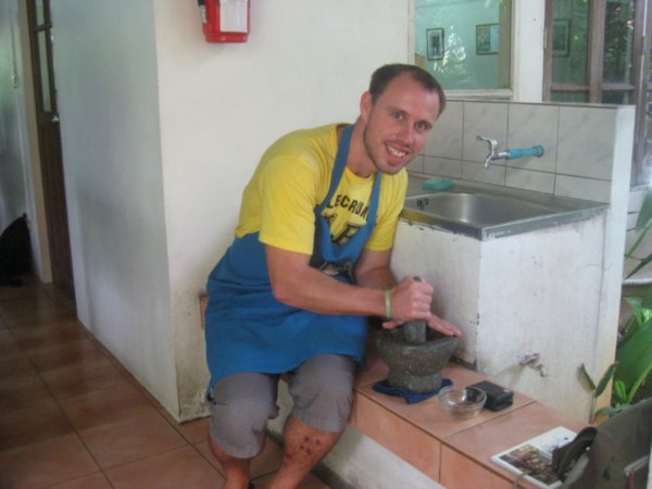 41. Making a curry paste, Chiang Mai Cookery School