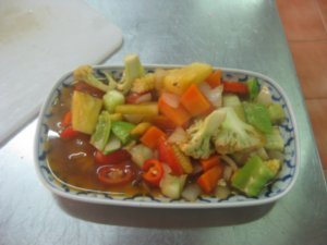49. Sweet and sour vegetables, Chiang Mai Cookery School