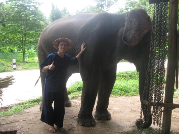 19. Now I've got the hat, I'm really looking the part of a mahout,  Elephant Conservation Centre