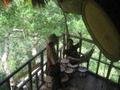 11. The guides relaxing in the treehouse, Day 1 of the Gibbon Experience