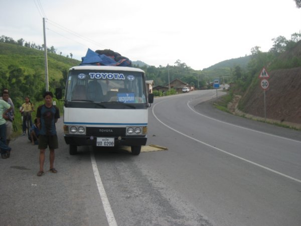 4. The journey  terminates here....the bus isn't going to get fixed, journey to Luang Namtha