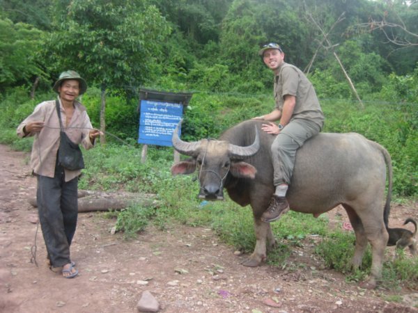 24. Riding a buffalo, Ban Lao Khao, near Muang Sing